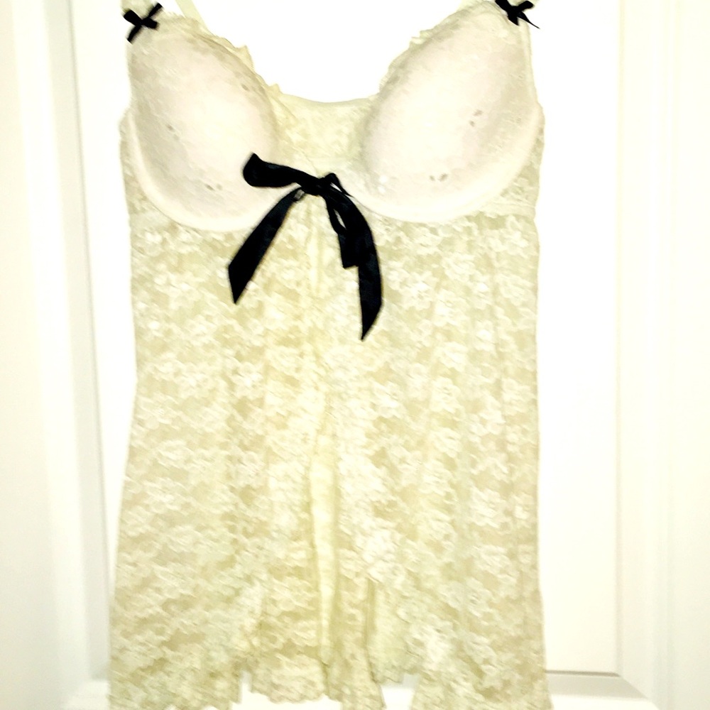 Cream Lace Corset Cami